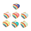 Rack Plating Brass Micro Pave Clear Cubic Zirconia Pendants ZIRC-P095-03G-1