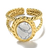 Ion Plating(IP) 304 Stainless Steel Open Cuff Rings RJEW-C079-13G-01-2