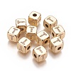 Brass Micro Pave Cubic Zirconia Beads KK-K238-16G-T-1