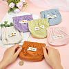 6pcs 6 styles Mini Cloth Printed Multipurpose Shrapnel Makeup Bags Change Purse ABAG-GF0001-25-3