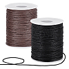 2 Rolls 2 Colors Waxed Cotton Cords YC-PH0001-52D-1