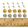 100Pcs 2 Colors Iron Butterfly Clutches Pin Backs IFIN-FS0001-37-5
