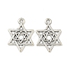 Tibetan Style Alloy Magen David Star Pendants TIBEP-Q043-043-RS-1