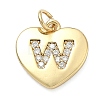 Brass Micro Pave Clear Cubic Zirconia Pendants KK-D229-01G-23-1