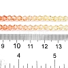 Gradient Color Baking Paint Glass Bead Strands DGLA-A039-T6mm-A013-5