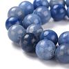 Round Dyed & Heated Natural Blue Aventurine Beads Strands G-R254-10mm-5