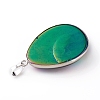 Electroplated Natural Druzy Agate Pendants X-G-L559-01-3