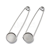 304 Stainless Steel Safety Pin Brooch Base Settings STAS-A142-02B-P-1