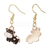 Alloy Enamel Cow Dangle Earrings EJEW-JE04988-4