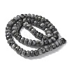 Faceted Natural Labradorite Rondelle Beads Strands G-K090-02-3