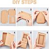 Foldable Drawer Type Creative Kraft Paper Box CON-WH0077-12-3