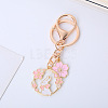 Alloy Enamel Pendants Keychain KEYC-PW0002-102B-1