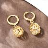Hollow Oval Brass Clear Cubic Zirconia Leverback Earrings EJEW-H182-04A-G-3