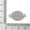 Tibetan Style Alloy Flat Oval Cabochon Connector Settings TIBE-M022-06AS-4