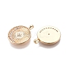 Brass Micro Pave Clear Cubic Zirconia Pendants KK-C005-07G-1