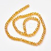Electroplate Glass Beads Strands X-EGLA-D020-6x4mm-51-2