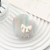 Heart with Bowknot Cellulose Acetate(Resin) Claw Hair Clips PW-WG50019-03-1
