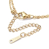 304 Stainless Steel Cable & Satellite Chains Double Layer Multi-strand Bracelet BJEW-E092-05G-3
