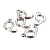 Platinum Plated Alloy Letter Pendants PALLOY-J718-01P-Q-2