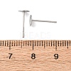 Tarnish Resistant 304 Stainless Steel Flat Round Blank Peg Stud Earring Findings X-STAS-S028-24-2