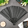 1Pc Bamboo with Oxford Fabric Glitter Powder Folding Fans AJEW-SP0003-77B-7