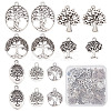 SUNNYCLUE 56Pcs 7 Styles Tibetan Style Alloy Pendants TIBEP-SC0002-30-1