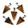 Natural Tiger Eye Pendants G-B127-04P-09-2