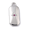 Brass Micro Pave Cubic Zirconia Charms ZIRC-I054-12P-08-1