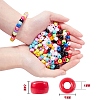 121.5G 15 Colors Opaque Acrylic European Beads SACR-SZ0001-09-2