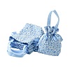 Cloth High Jacquard Flower Sugar Gift Drawstring Bags with Handle ST-CJ0004-01A-3