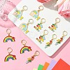 Alloy Enamel Pendant Stitch Markers HJEW-AB00345-5