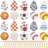 Sport Ball Theme Leather Dangle Earring DIY Making Kit DIY-SC0024-91-1-1