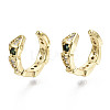 Brass Micro Pave Cubic Zirconia Cuff Earrings EJEW-N015-10-NF-3