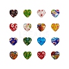 2 Strands Handmade Millefiori Glass Heart Bead Strands LK-CJ0001-01-3