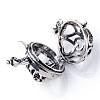 Rack Plating Brass Cage Hollow Kitten Pendants KK-S751-003AS-3