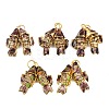 Brass Cloisonne Pendants KK-P251-A01-G-02-1