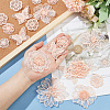  20 Pcs 9 Style Flower & Butterfly Organgza Lace Embroidery Ornament Accessories DIY-NB0007-72-3