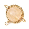 Natural Yellow Hematoid Quartz Copper Wire Wrapped Pendants PALLOY-TA00426-03-2