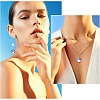 20Pcs Blue & White Floral Printed Porcelain Pendants PALLOY-YW00112-01-6