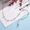 925 Sterling Silver Satellite Chain Anklet JA193A-3