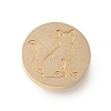 Golden Tone Wax Seal Brass Stamp Heads AJEW-U008-03G-20-1
