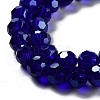 Electroplate Transparent Glass Beads Strands EGLA-A035-T10mm-A06-3