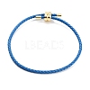 Braided Round Imitation Leather Bracelets Making BJEW-H610-03G-2