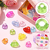 60Pcs 2 Styles Transparent Acrylic Pendants TACR-YW0003-38-3