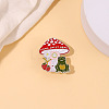 Mushroom with Frog Enamel Pin MUSH-PW0001-036-3