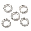 Rack Plating Brass Micro Pave Cubic Zirconia Beads KK-A186-01A-P-2