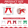 60Pcs 5 Styles Polyester Bowknot Wire Twist Ties DIY-ME0002-56A-2