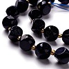 Synthetic Blue Goldstone Beads Strand G-M367-36B-3