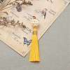 Polyester Tassel Big Pendants PALLOY-JF00473-01-2