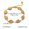 Ocean 304 Stainless Steel Conch Shell Link Chain Bracelets WGDAF23-02-1